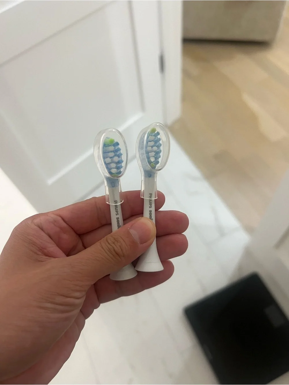 Replacement Electric Toothbrush Brush Heads - White/Light Blue (2 Pack)